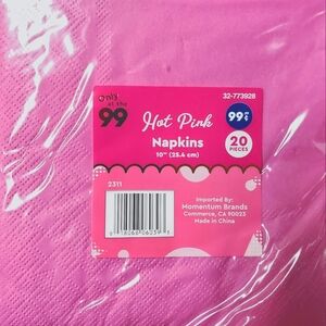 75 Pink napkins 10"
